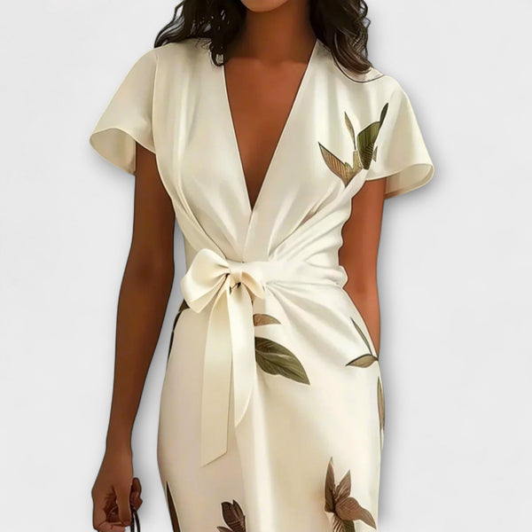 Satin Wrap Klänning