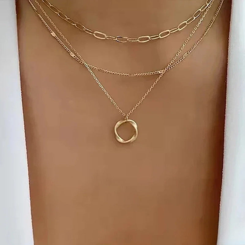 Retro Guld Lager Halsband