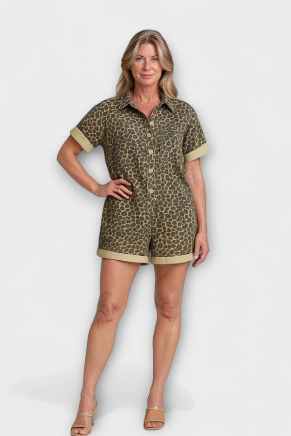 Nonette - Skjortjumpers med leopardmönster