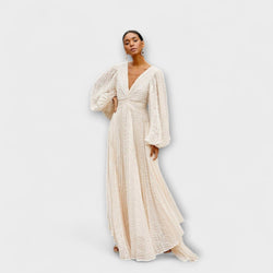 Elsa - Creme Maxi-Klänning från Allegory