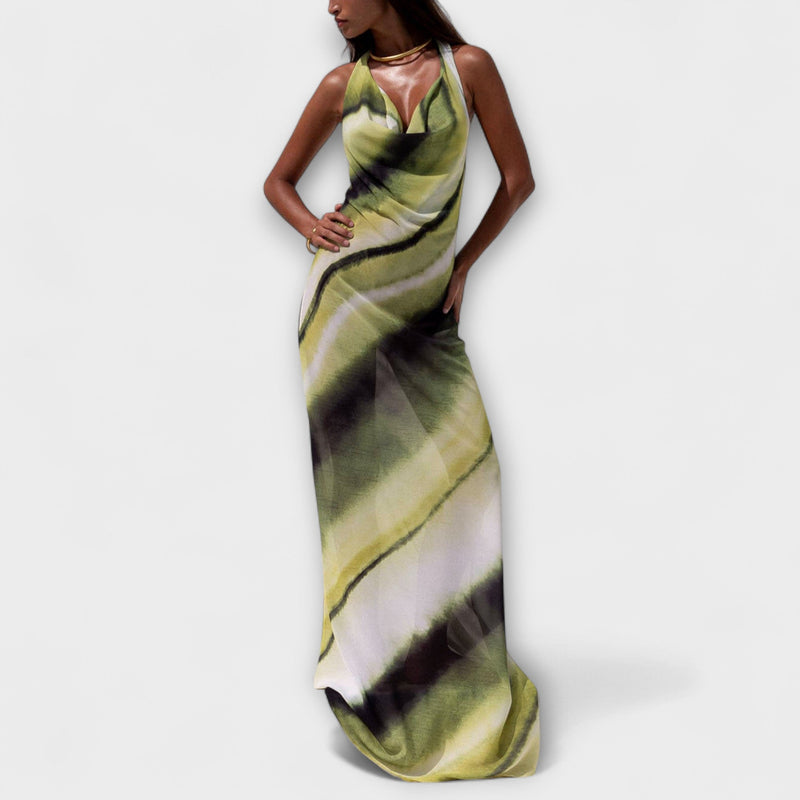 Klassisk Tie-Dye Gradient Maxi Klänning