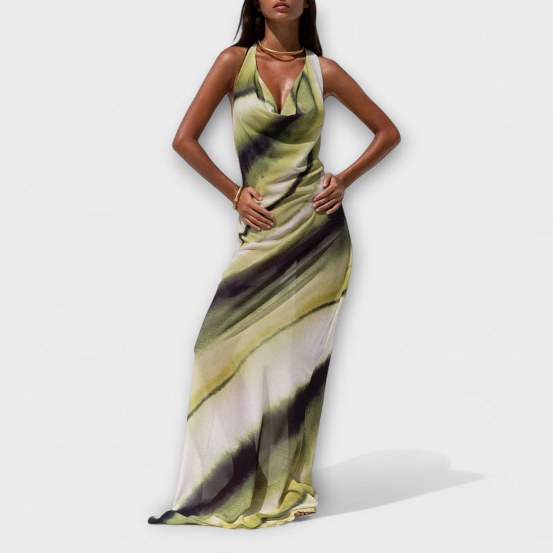 Klassisk Tie-Dye Gradient Maxi Klänning
