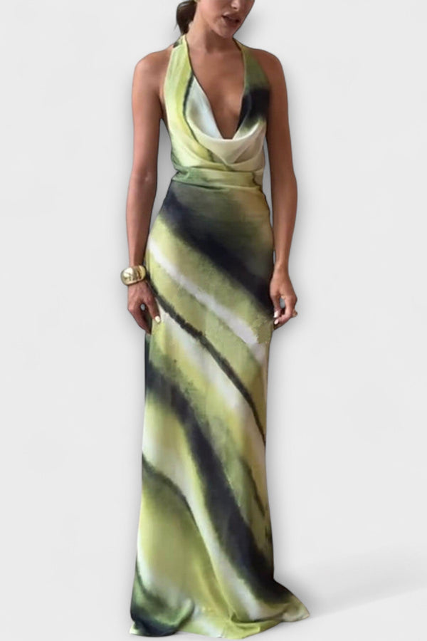 Klassisk Tie-Dye Gradient Maxi Klänning