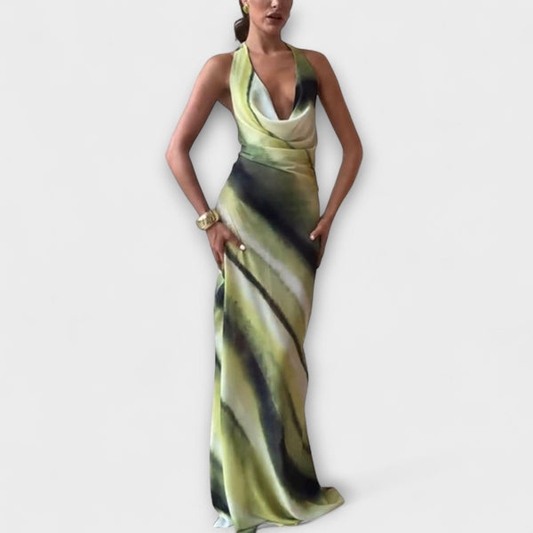 Klassisk Tie-Dye Gradient Maxi Klänning