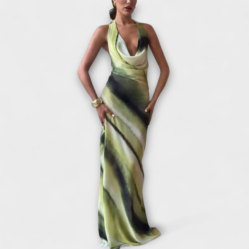 Klassisk Tie-Dye Gradient Maxi Klänning