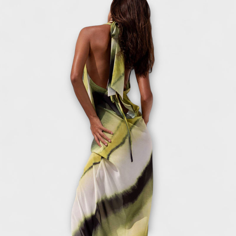 Klassisk Tie-Dye Gradient Maxi Klänning