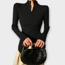Michiko – Elegant Slim Fit Stickad Tröja