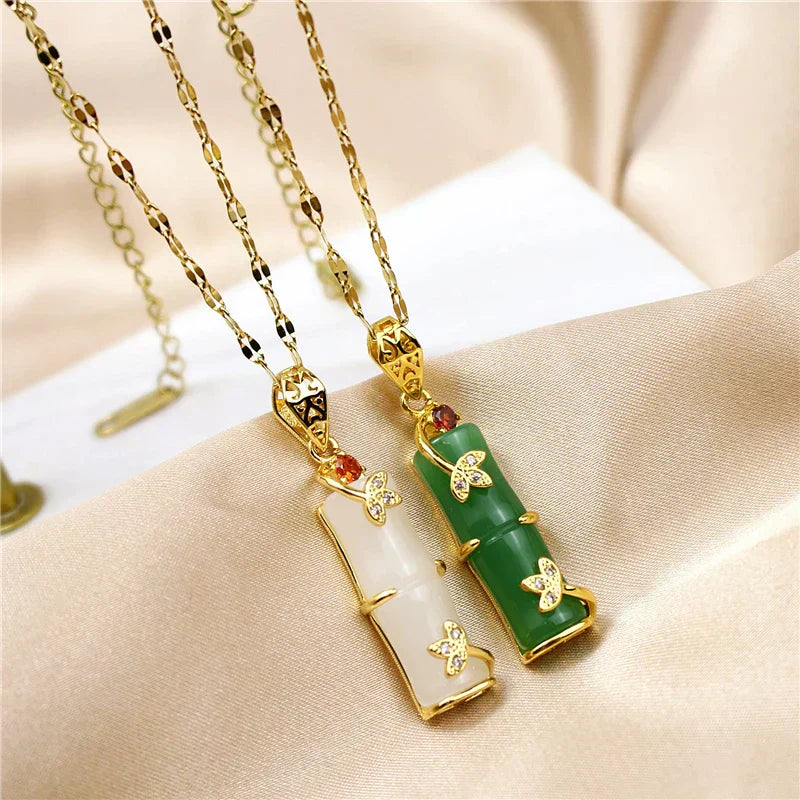Jade-Amulett-Halsband
