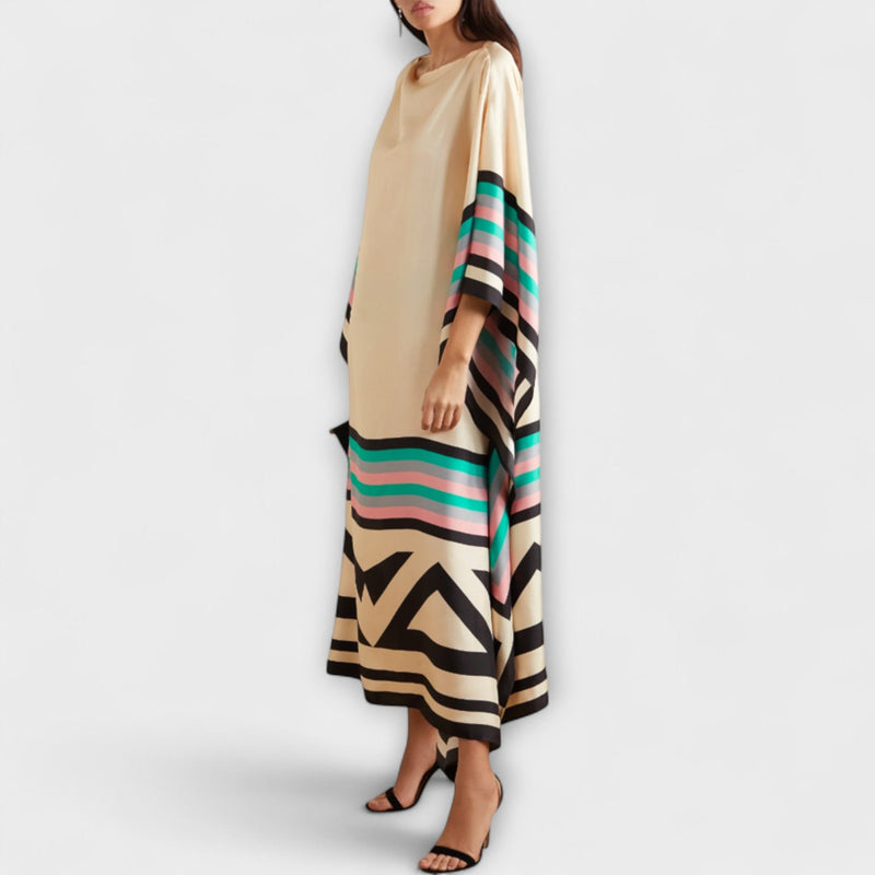 Elenora - Locker skuren geometrisk kaftan