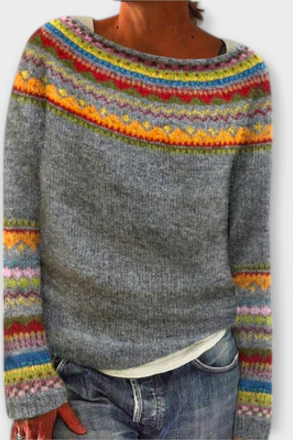 Vintage Stickad Tröja för Damer