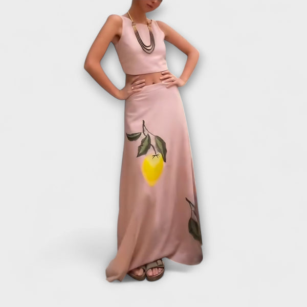 Cosima - Amalfi Print Midi-Kjol