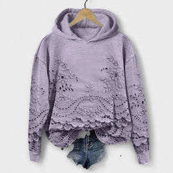 Grace – Vintage Hoodie med Blommönster