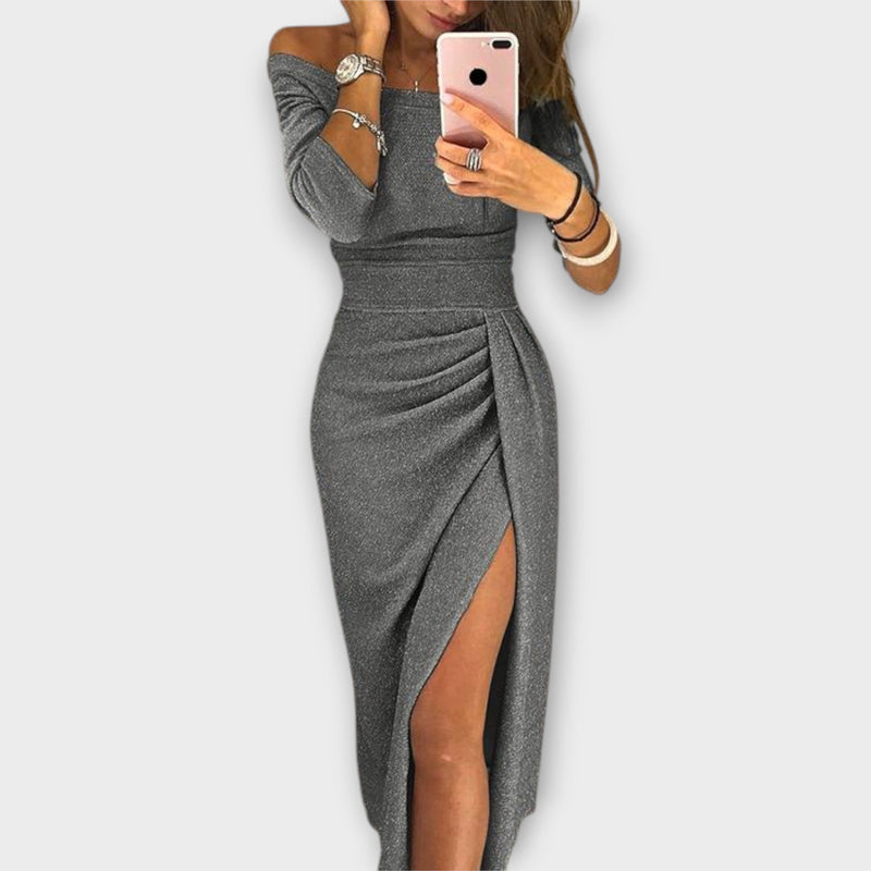 Lena - Elegant Off-Shoulder Klänning