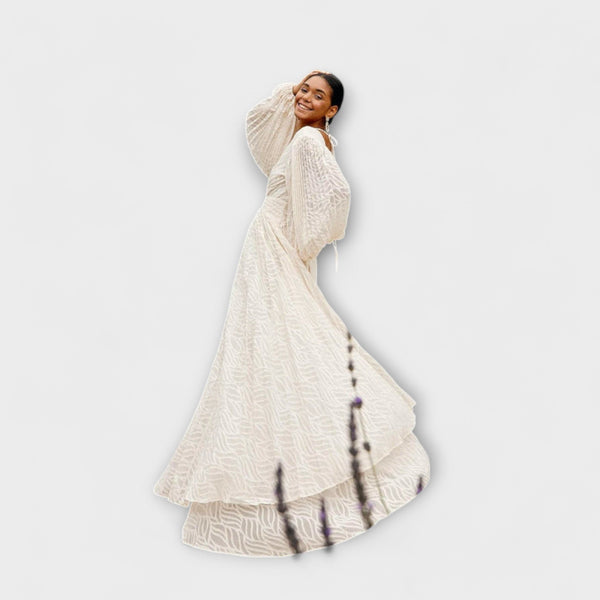 Elsa - Creme Maxi-Klänning från Allegory