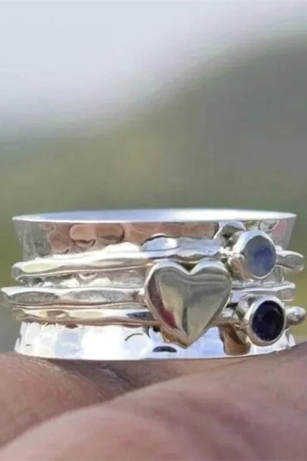 Hjärtfomad Spinner-Ring