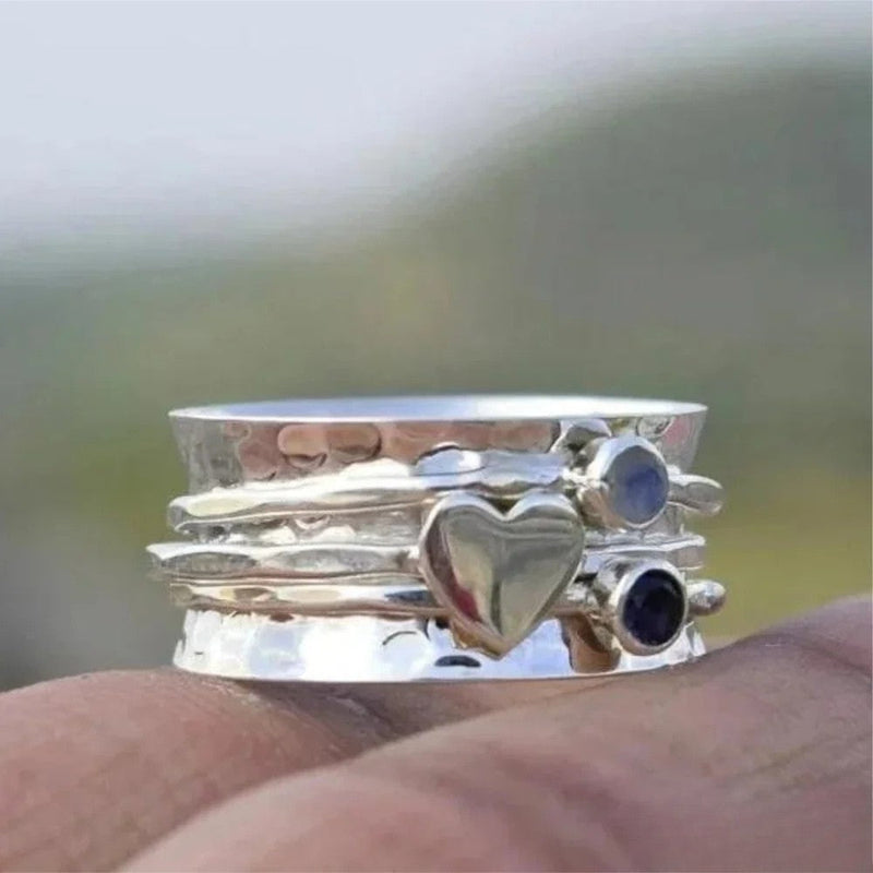 Hjärtfomad Spinner-Ring