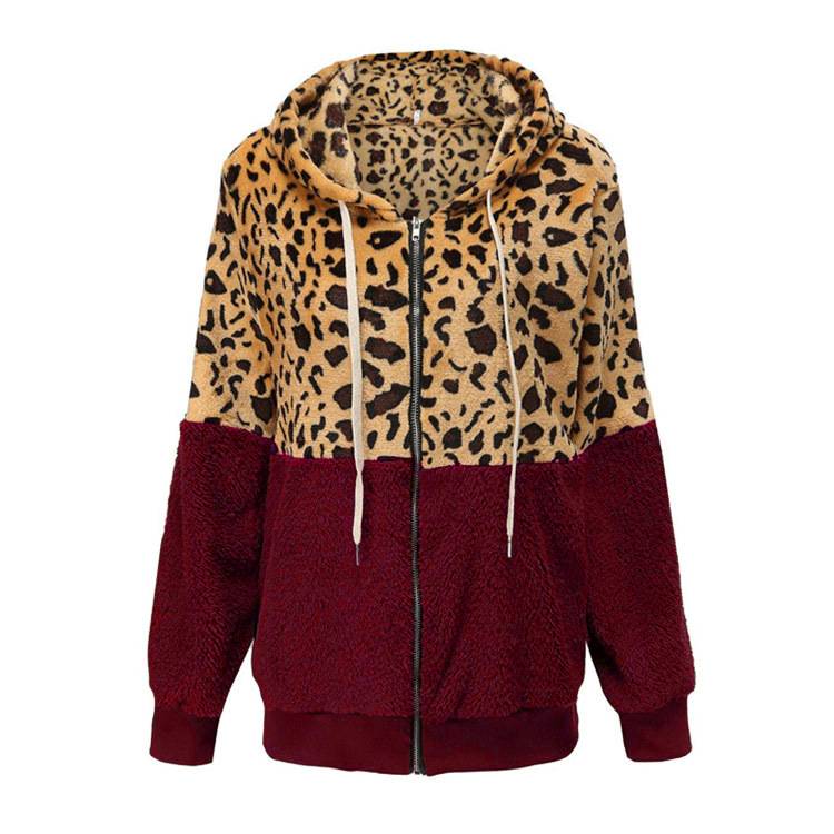 Lea - Fleecehuvtröja med leoparddesign
