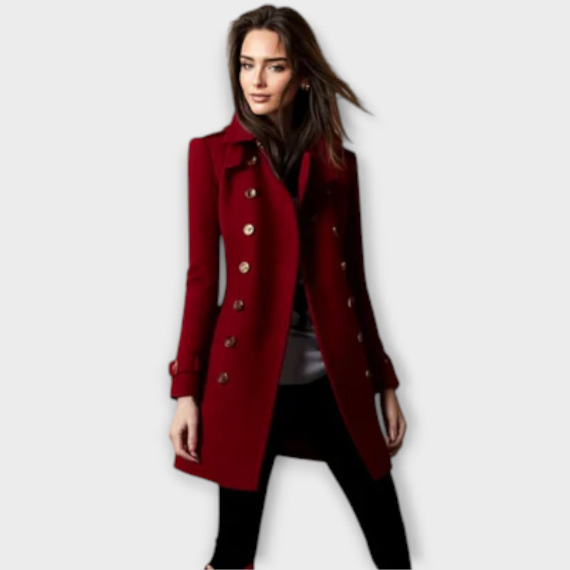 Linda - Dubbelknäppt Trenchcoat