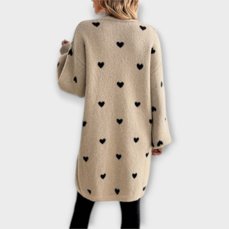 Julia - Cardigan med hjärtmönster