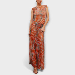 Phoenix - Glittrande Våg-Mesh-Bodysuit