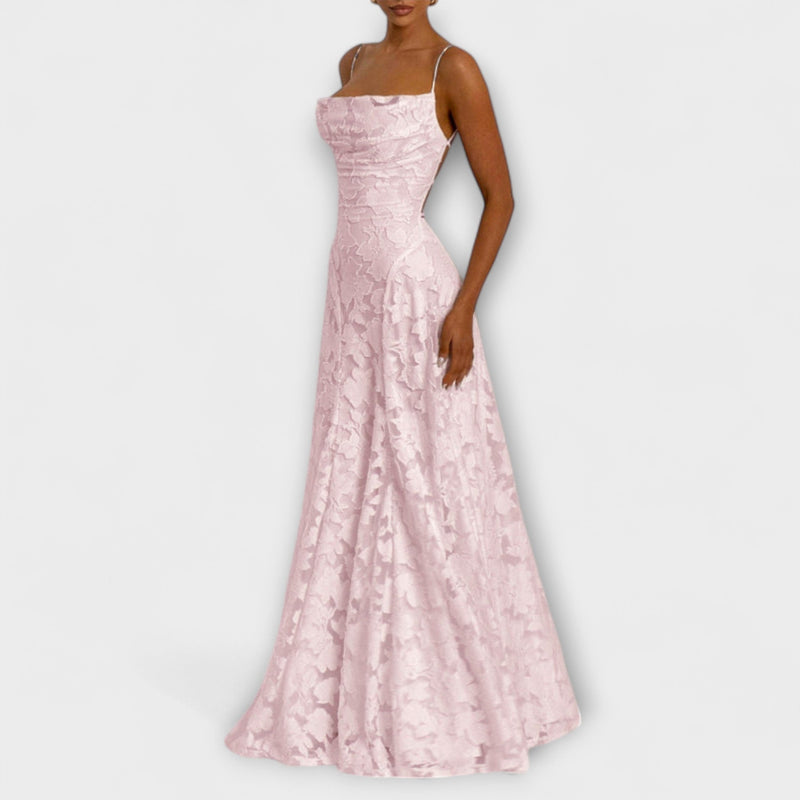 Emberly - Elegant Jacquard-Maxiklänning