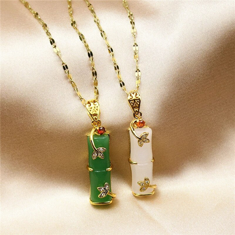 Jade-Amulett-Halsband
