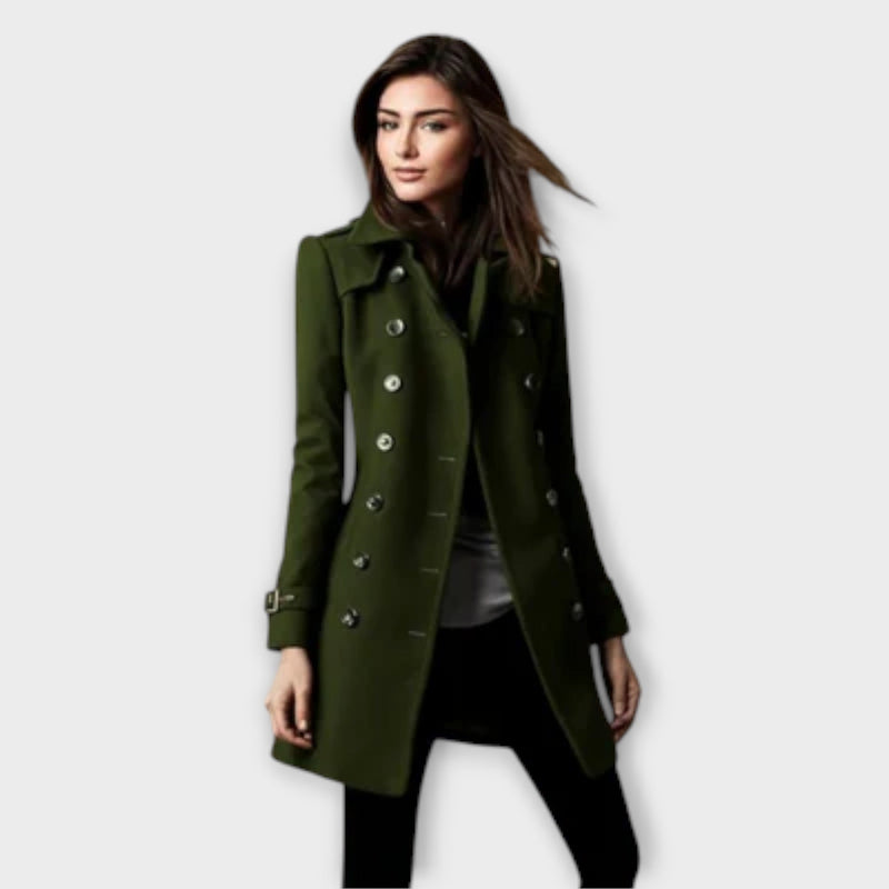 Linda - Dubbelknäppt Trenchcoat