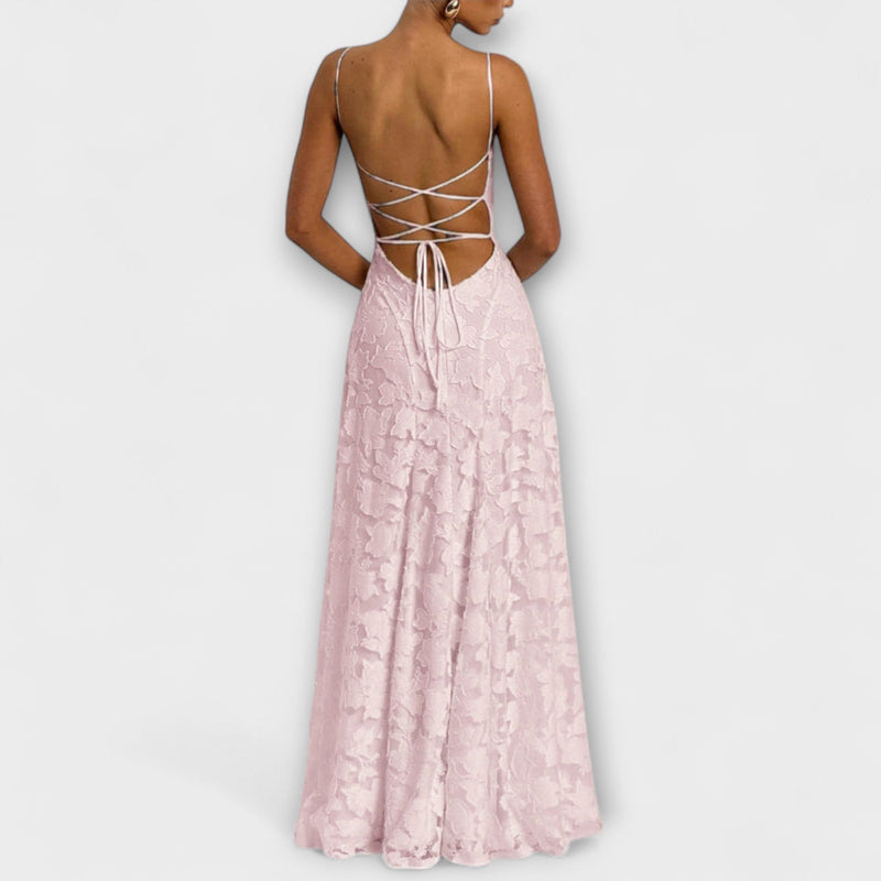 Emberly - Elegant Jacquard-Maxiklänning