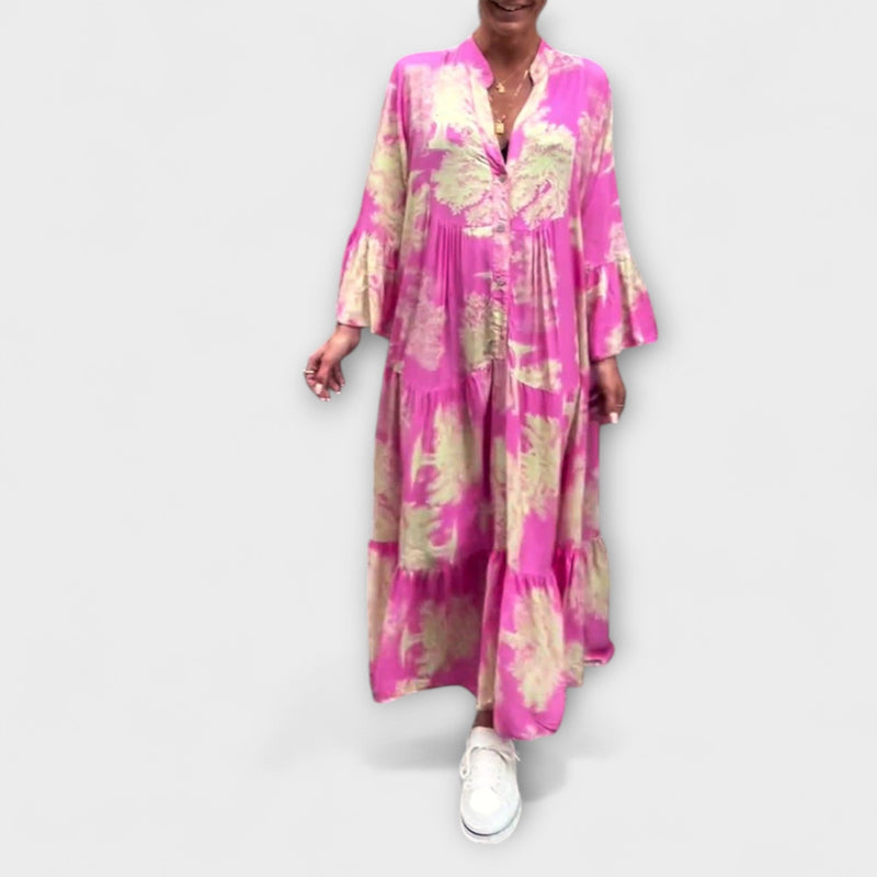 Nerina - Elegant Floral-Maxi-Klänning