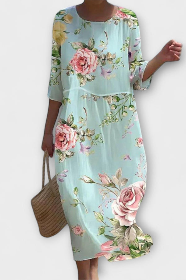 Miranda - Stiligt Blommigt Maxiklänning