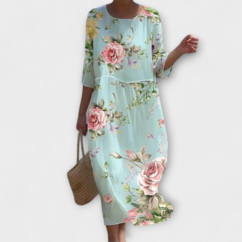 Miranda - Stiligt Blommigt Maxiklänning