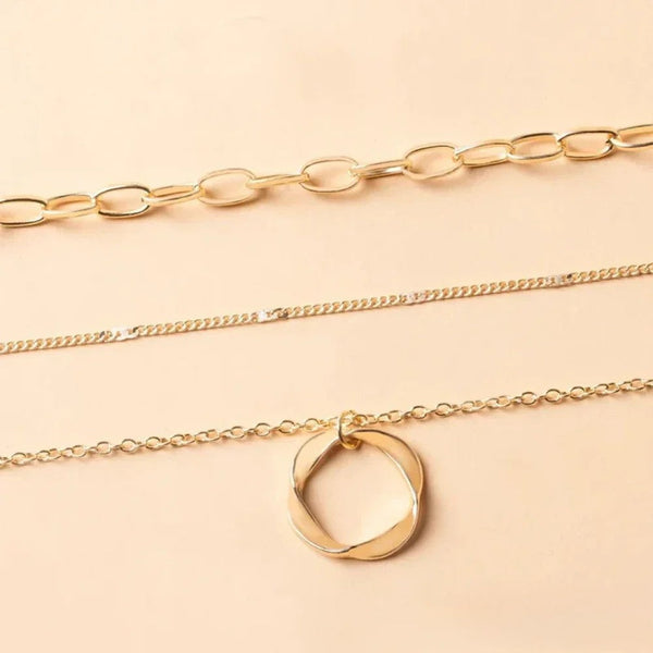 Retro Guld Lager Halsband