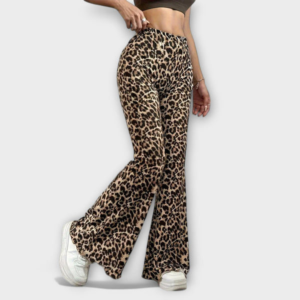Leopard Bootcut-byxor