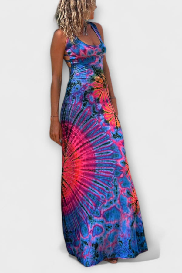 Ronja - La Bamba Tie-Dye Print Maxiklänning