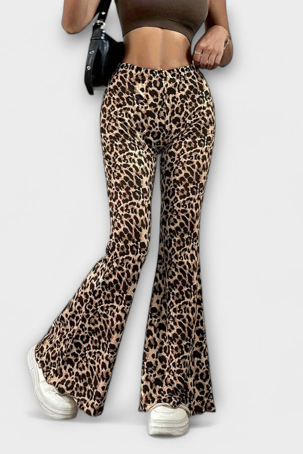 Leopard Bootcut-byxor