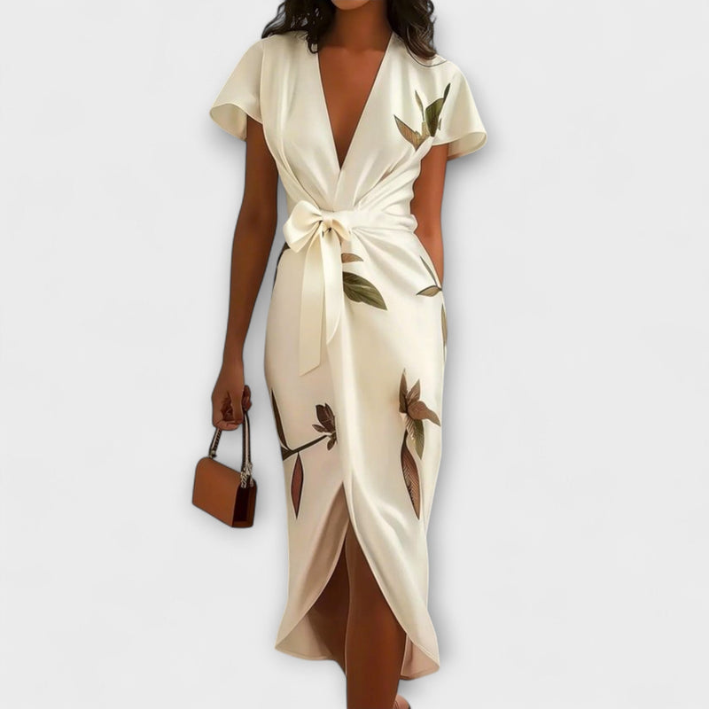 Satin Wrap Klänning