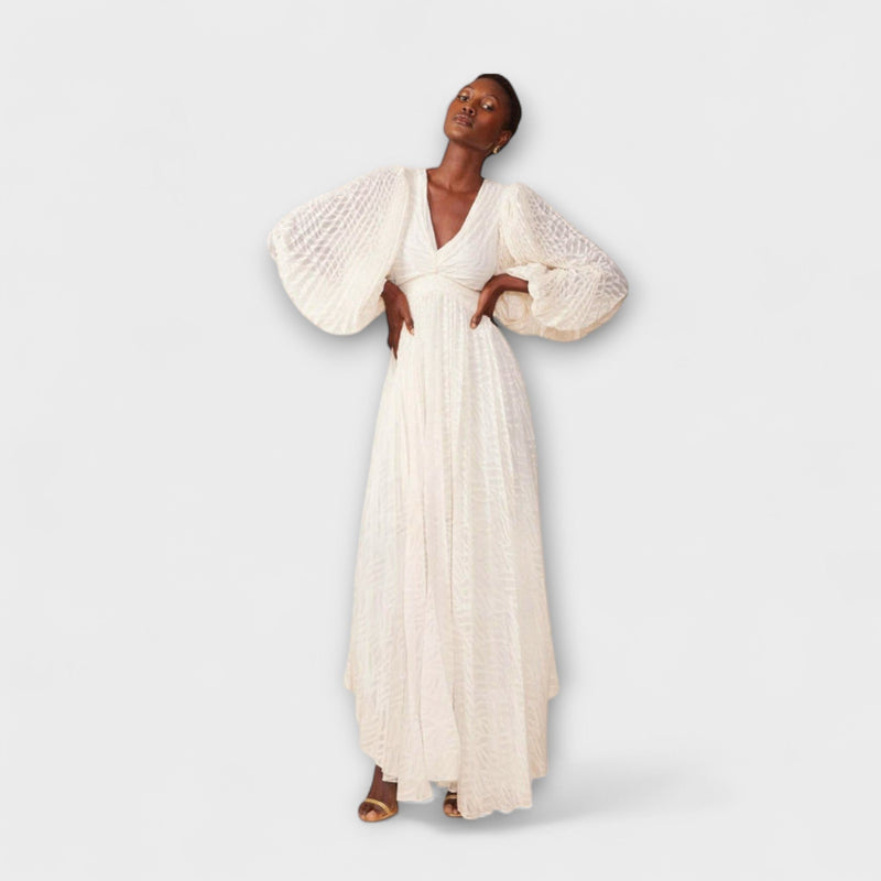 Elsa - Creme Maxi-Klänning från Allegory
