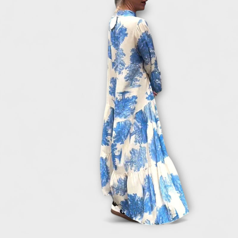 Nerina - Elegant Floral-Maxi-Klänning