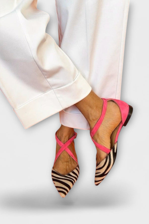 Zarella – Zebra-Tofflor i Pink Power