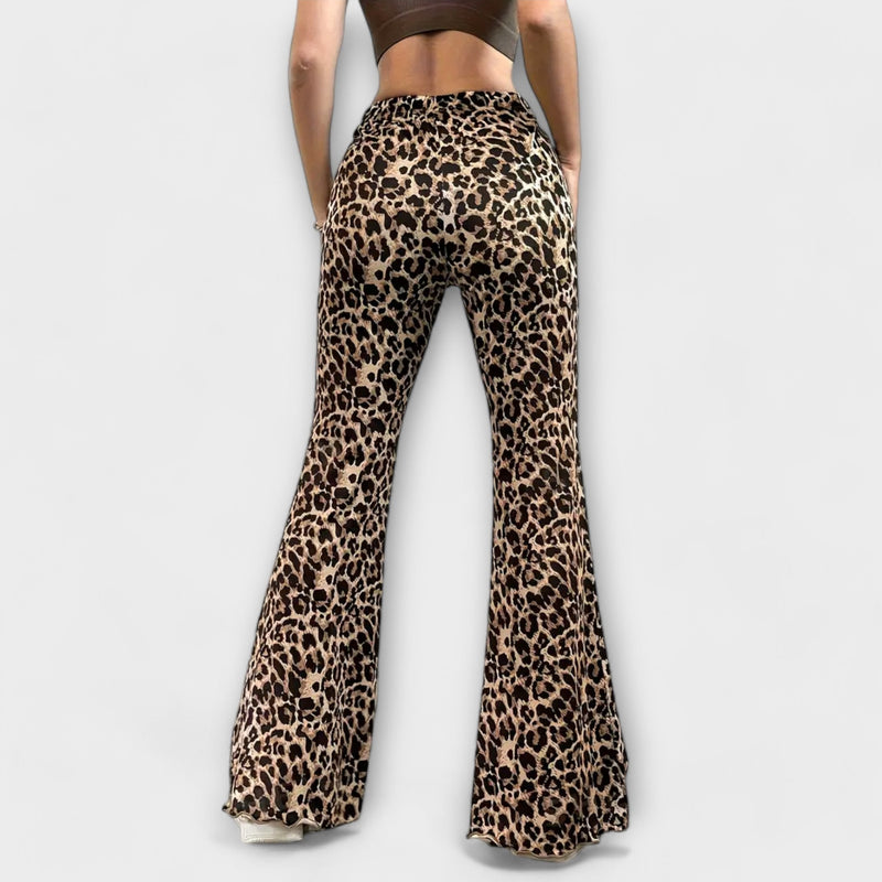 Leopard Bootcut-byxor