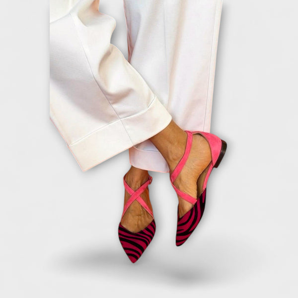 Zarella – Zebra-Tofflor i Pink Power