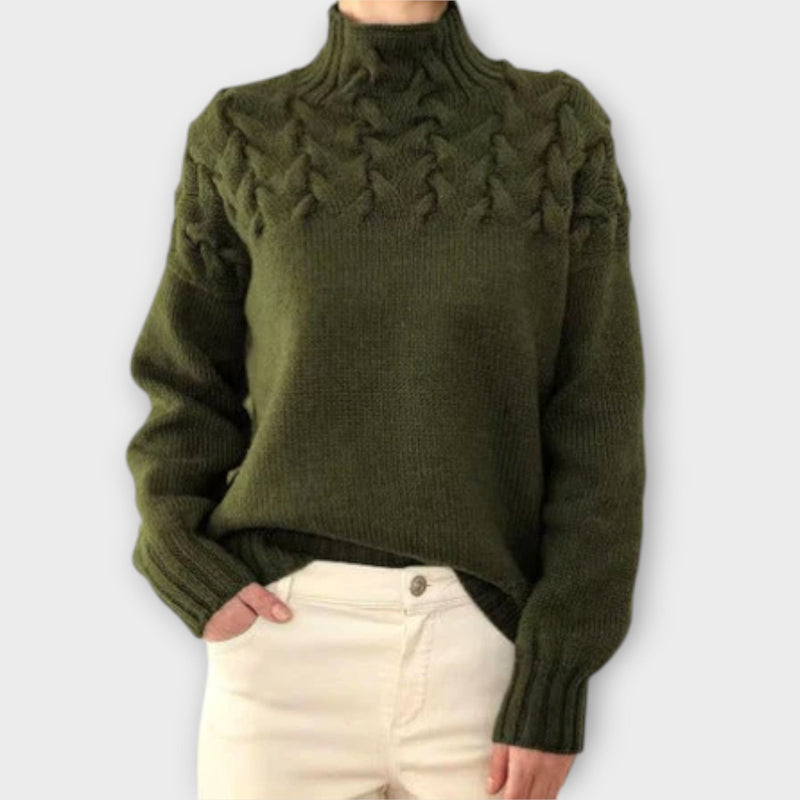 Eva - Damtröja med flätad detalj