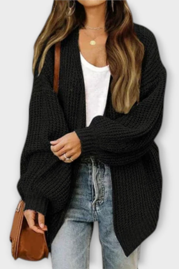 Leppa - Avslappnad stickad cardigan