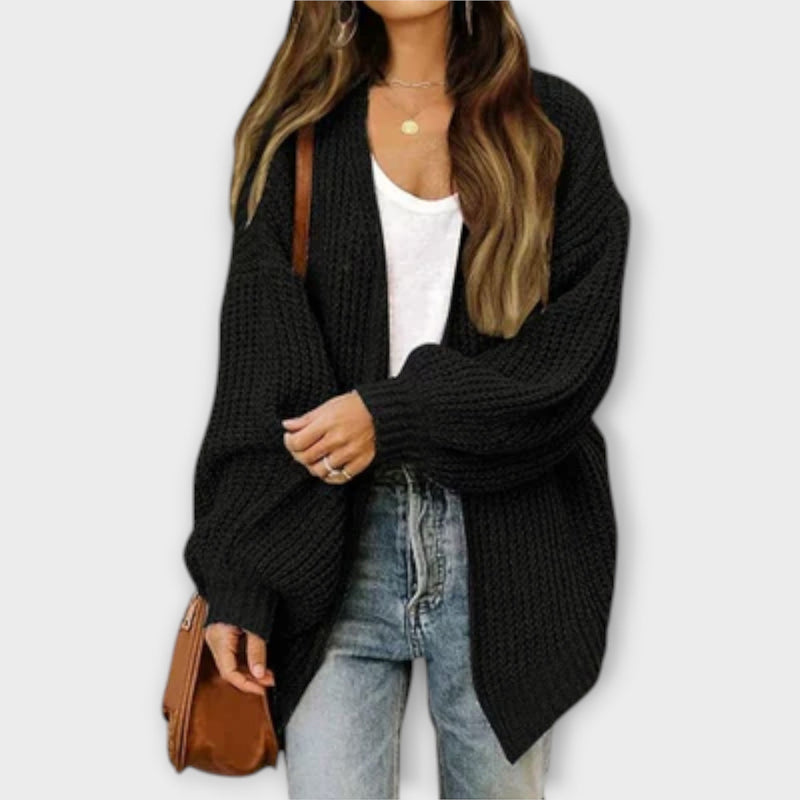 Leppa - Avslappnad stickad cardigan