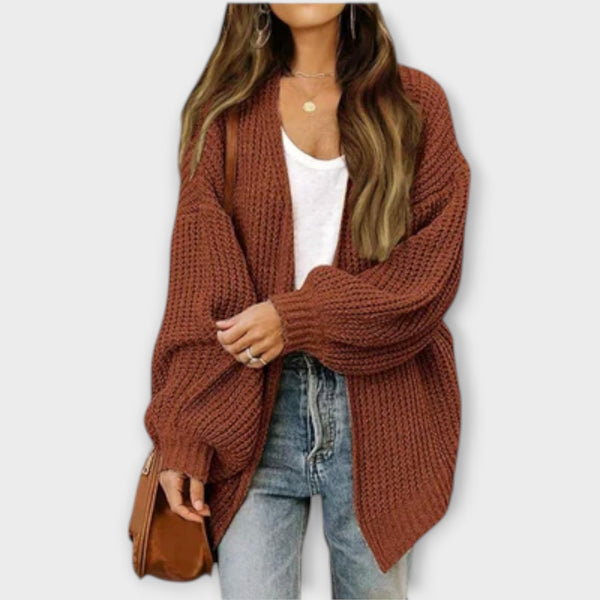 Leppa - Avslappnad stickad cardigan