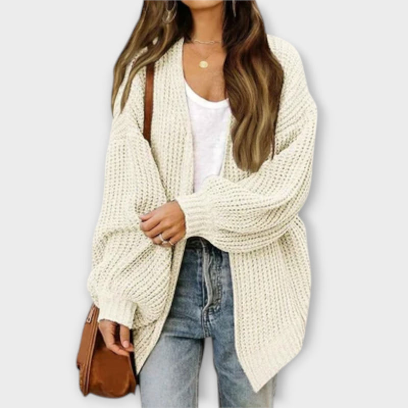Leppa - Avslappnad stickad cardigan