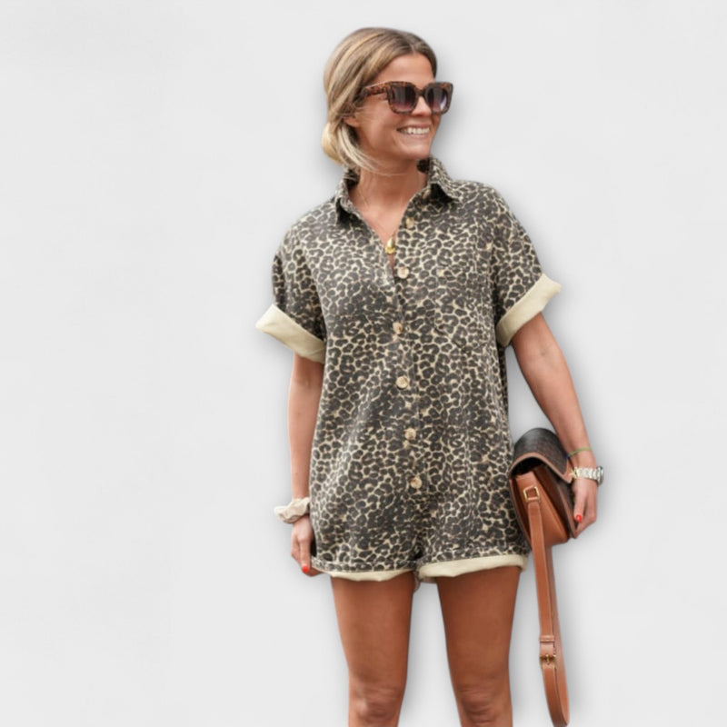 Nonette - Skjortjumpers med leopardmönster