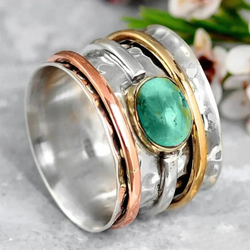 Vintage Guld och Silver Ring