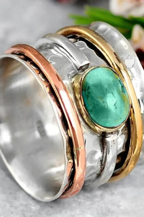 Vintage Guld och Silver Ring
