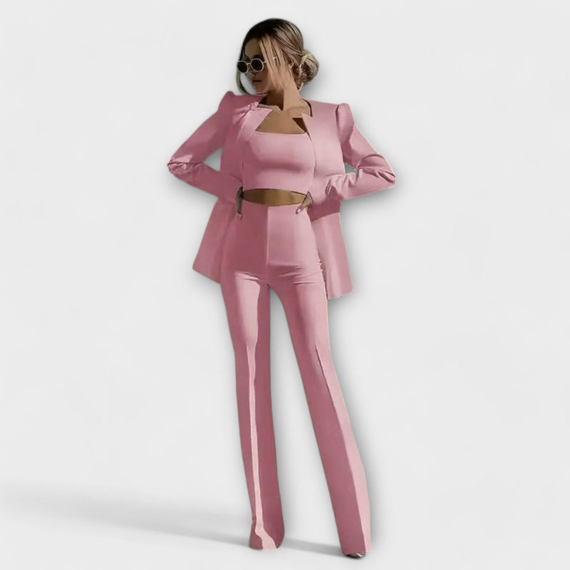 Selina - Stilig 3-delat Set (Blazer, Topp, Byxor)